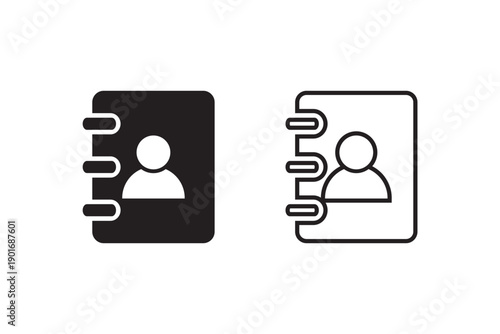 contact icon , address icon vector