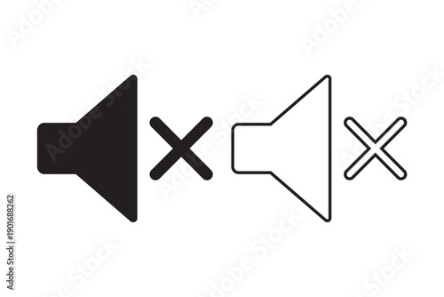 sound off icon , speaker mute icon