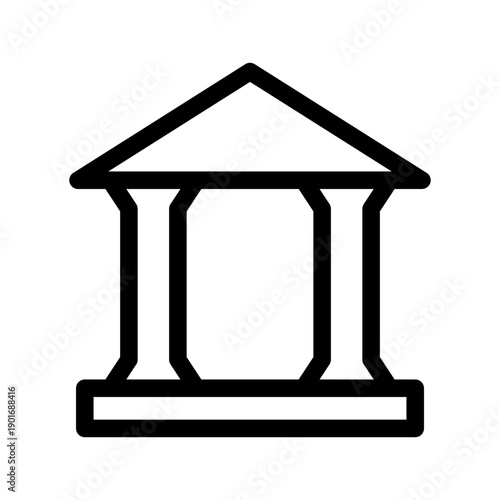 Bank Icon Vector Symbol Design Illustration