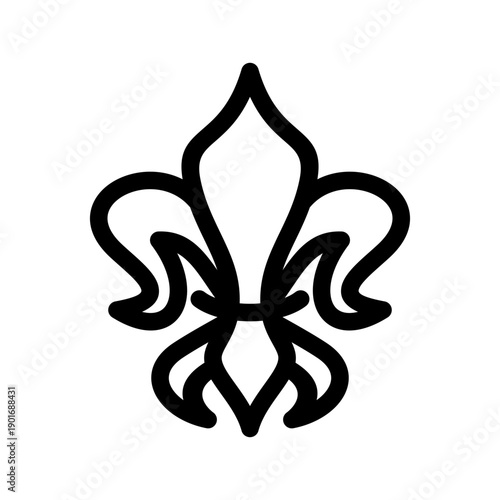 Fleu De Lis Icon Vector Symbol Design Illustration
