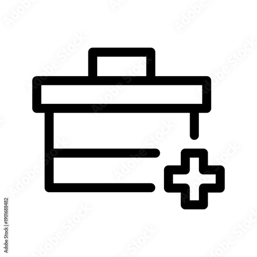 First Aid Box Icon Vector Symbol Design Illustration