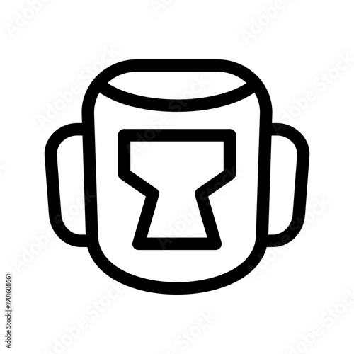 Boxing Helmet Icon Vector Symbol Design Illustration