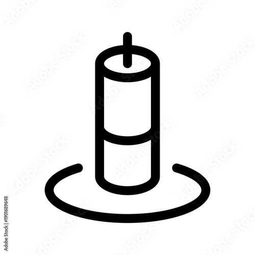 Candle Icon Vector Symbol Design Illustration