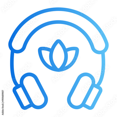 Headphone relax Line Gradient Icon