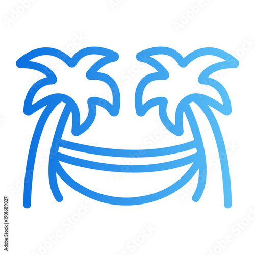 Recliner chair Line Gradient Icon