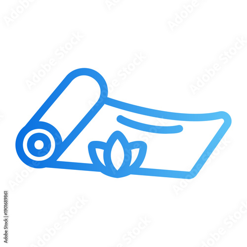 Yoga mat Line Gradient Icon