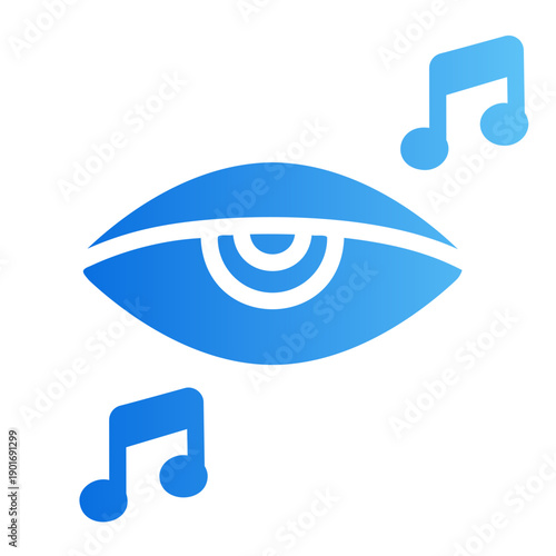 Calming music Line Gradient Icon