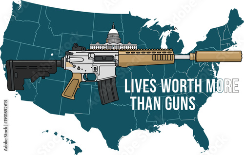 Canvas Print Black and white silhouettes of diverse animals arranged in grid pattern with gra