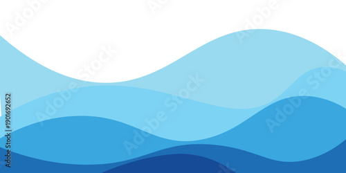  Abstract sea wave layer vector background illustration