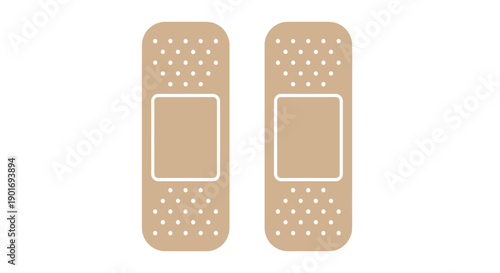 Two adhesive bandages displayed against a plain white background