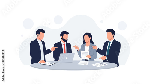 Business Meeting Teamwork Discussion Strategy Planning Corporate Collaboration