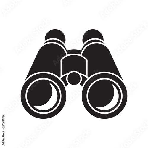 binoculars stencil icon vector illustration