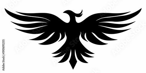 Majestic bird in flight with outstretched wings