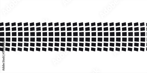 Seamless pattern of black squares with a repeating geometric design on a white background