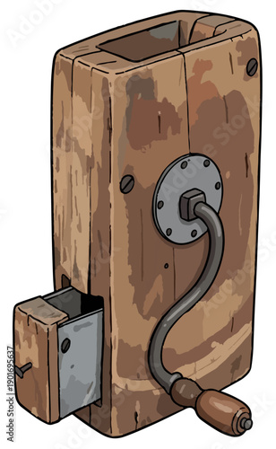 Antique coffee bean grinder