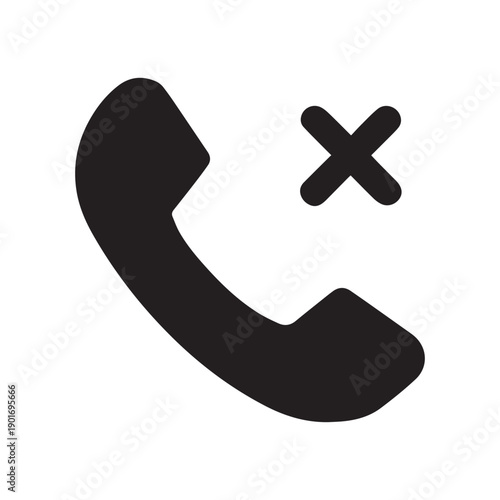 Phone Missed Icon Vector Illustration