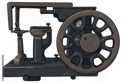 Old sewing machine for leather boots and shoes