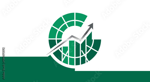 Global Market Growth and Financial Success Represented by a Clean, Modern Logo Design