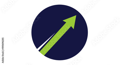 Green Arrow Rising Within Dark Circle Depicting Growth, Progress and Forward Movement of Businesses Free Download Green Arrow Rising Within Dark Circle Depicting Growth, Progress and Forward Movement of Businesses - GFXLoad