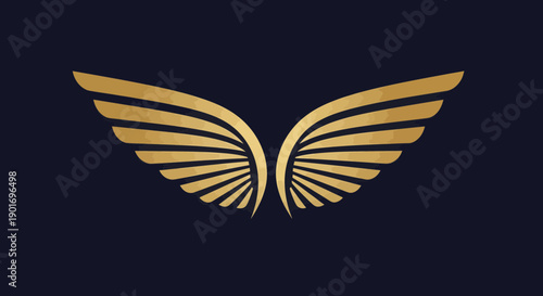Golden Wings Logo Design with Elegant Aesthetic and Premium Branding Elements