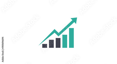Free Download Graphic Representation of Business Growth Chart with Upward Pointing Arrow Indicating Success - GFXLoad