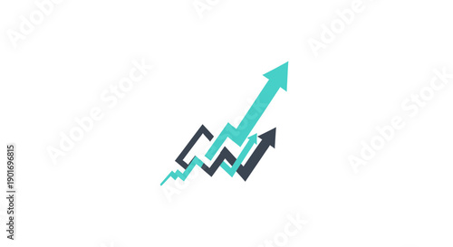 Graphic Representation Showing Business Growth, Upward Trends, and Statistical Data Analysis