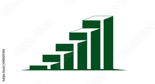 Green Steps Graphic Illustrating Success And Development For Corporate Business.