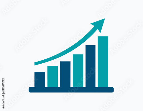 Growing Business Financial Chart Displaying Upward Trend And Positive Progression