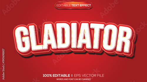 3d text effect gladiator theme