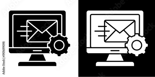 Send Mail  Icon Set White Glyph Style Collection