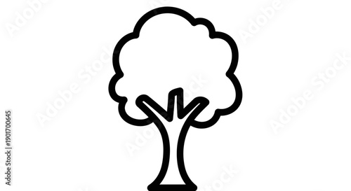 Simple Outline Tree Icon