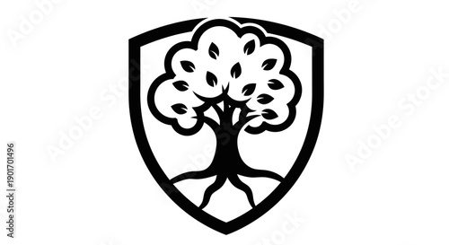 Tree of Life Shield Logo, Growth, Nature, Protection, Family, Emblem