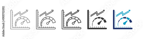 performance icon set consisting of multiple styles vector illustration