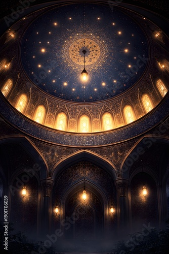 Islamic Dome Interior Light Pattern