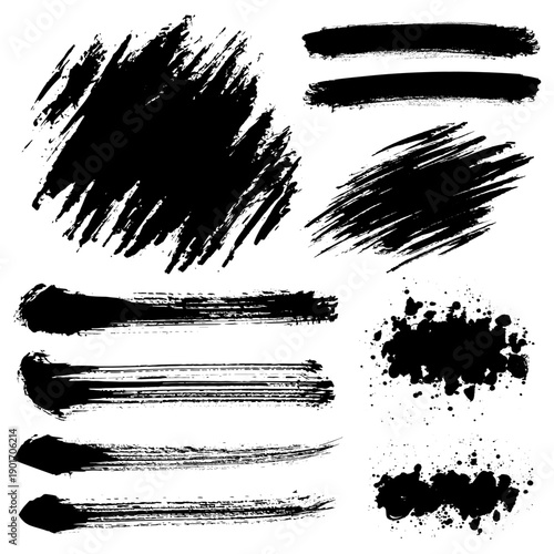 Black strokes for creative designs