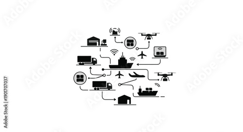 vector illustration of a digital camera with different colors