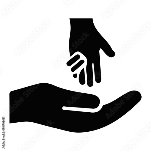 Helping Hand Reaching Out to Another.