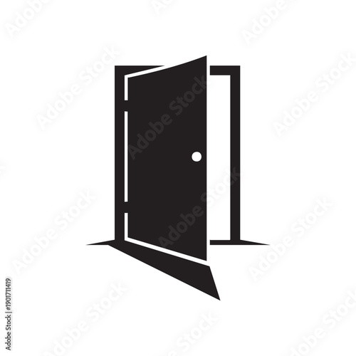 Open Door Icon Vector Illustration