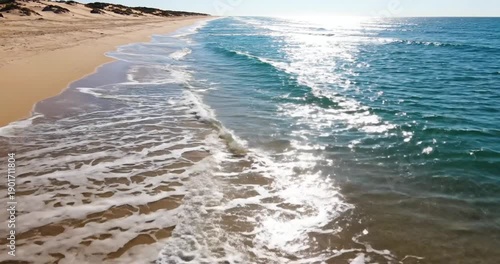 Wallpaper Mural Peaceful ocean waves on beach. Torontodigital.ca