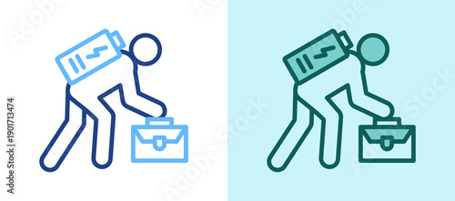 Job Burnout whitegreen icon