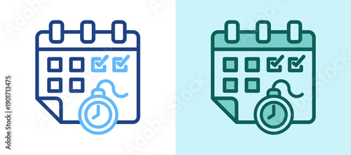 Deadline Pressure whitegreen icon