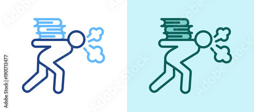 Heavy Workload whitegreen icon