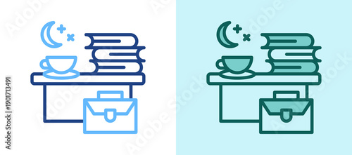 Overtime Work whitegreen icon