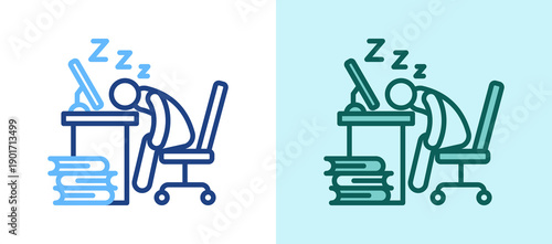 Work Fatigue whitegreen icon