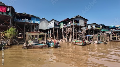 Cruising past the floating village of Kampong Phluk near Siem Reap in Cambodia.