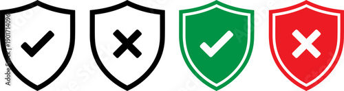 Shield icons for security and protection concepts