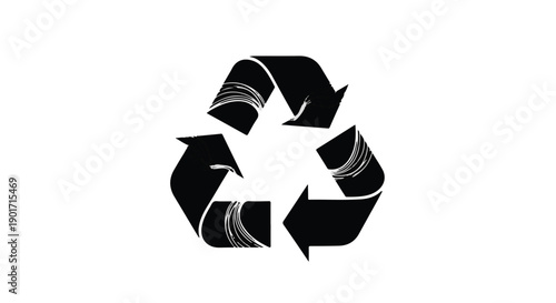 Recycling Symbol Illustration - Three Arrows Forming a Continuous Loop
