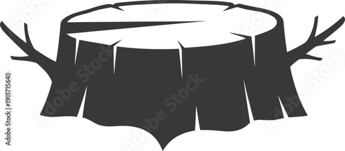 Tree stump illustration