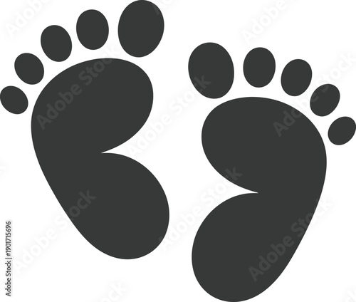 Baby footprints icon
