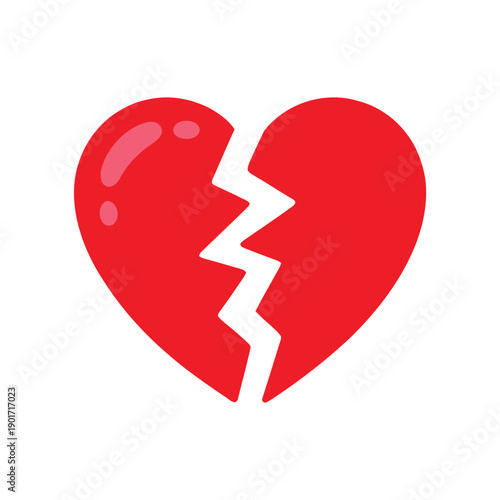 Broken heart icon for breakup support night, empowerment talk session, journaling circle, healing playlist, self care resource table available